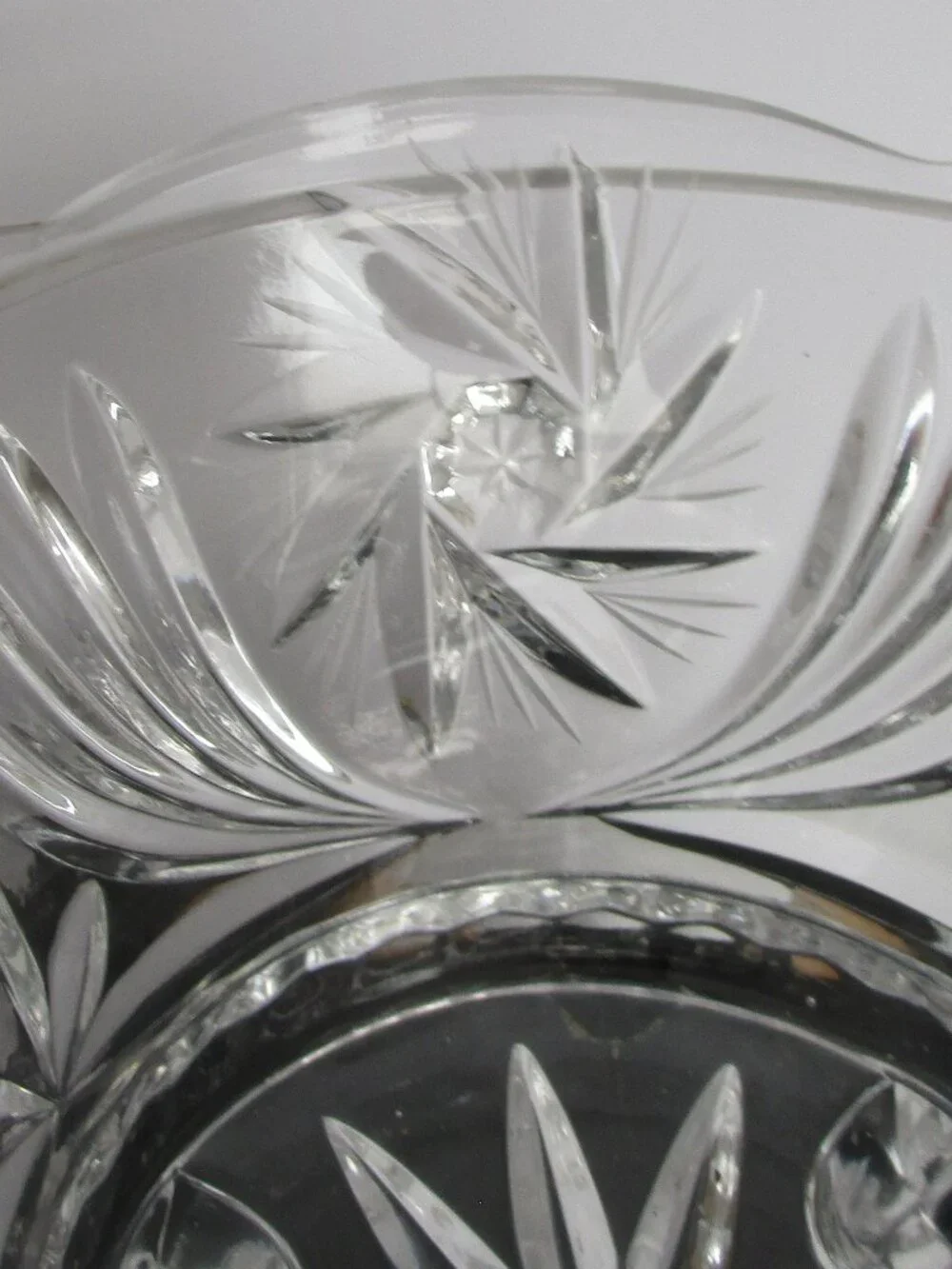 footed cut lead crystal bowl